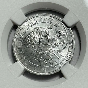 1998 Spitsberg Norway 50 Kopecks 50K NGC MS66 TOP POP 1/0 6k Mint - Bild 1 von 6