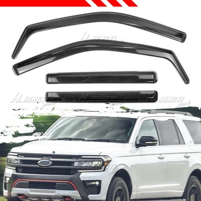 Protector de lluvia deflector de viento visera ventana en canal para Ford Expedition 18-2024 23 Foto 1 de 4