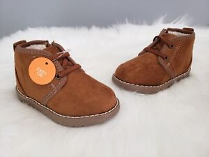 NEW Baby Boys Jumping Beans Easy On/Off Boots Size 6 Brown Winter Dylann