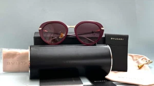 Bvlgari Serpenti 6092-B 239/6F Cat Eye Pink Gold Sunglasses $760 NIB #3 - Picture 1 of 7