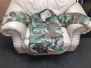 MIL Warm Weather Woodland Camo Jacket 5 pockets Button NATO X Small Regular 30 - Picture 1 of 13