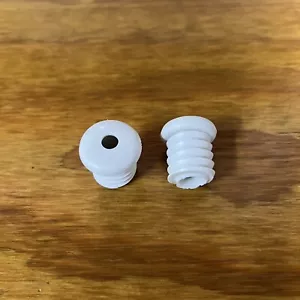 BICYCLE HANDLE BAR PLUGS WHITE FITS SCHWINN HUFFY SEARS MURRAY AND OTHERS NEW - Picture 1 of 6