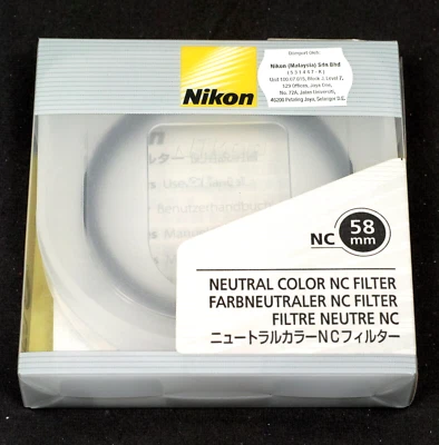 Nikon 58mm Neutral Color NC Filter - Mint in Box! - Image 1 of 2