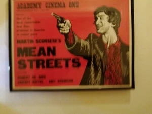VINTAGE "Mean Streets" A3 Framed Theatrical Film Release Poster 1973 - Picture 1 of 9