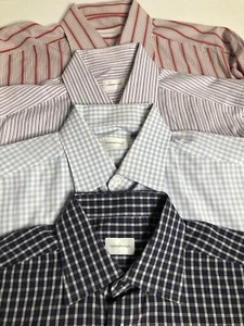 Men's ERMENEGILDO ZEGNA Lot Of 4 Long Sleeve Dress Shirts Size 42  - 16.5 - Picture 1 of 7