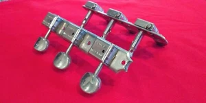 Vintage 1965 USA Kluson Guitar Tuner Set Nickel 2 Hole Shafts MARTIN GIBSON - Picture 1 of 11