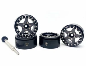 Treal X002VQXA31 Beadlock Wheels 1.9 Alloy Rims Type E (Black-Grey) for 1:10 ... - Picture 1 of 1