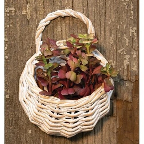 BABY BEBB BASKETS Wall Hanging Willow Farmhouse Decor Flowers Country Cover