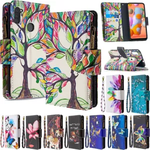 For Nokia G42 G22 G21 3.4 5.4 Patterned Leather Wallet Card Zipper Case Cover - Picture 1 of 31