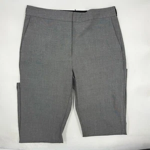 Zara Men’s Dress Pants Slim Fit Size XL Grey Polyester Blend Straight Leg Pant - Picture 1 of 9