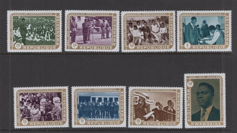 Rwanda #470-77  (1972 10th anniversary of Independence set) VFMNH CV $3.50 Cover