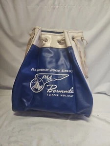 PAN AMERICAN WORLD AIRWAYS BERMUDA CLIPPER HOLIDAY DRAWSTRING BAG PAA - Picture 1 of 6