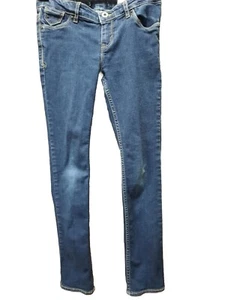 Levis Jeans Size 7R Solid Blue Dark Wash w/Adjustable Waist Girl's Clothing Kids - Picture 1 of 6