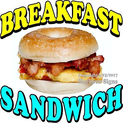 Breakfast Sandwich DECAL (Choose Your Size) Food Truck Concession Vinyl Sticker • 68.43£