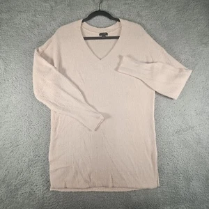 Halogen Sweater Womens S Knit Ribbed V-Neck Pullover Long Sleeve Pink Preppy - Picture 1 of 9