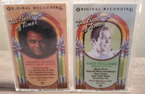 Andy Williams and Johnny Mathis Greatest Hits The Best of Times Cassette Tapes - Picture 1 of 8