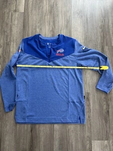 NIKE Dri-Fit NFL Buffalo Bills Shirt Jacket 1/4 Zip Pullover Men's Large - Picture 1 of 5