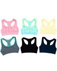 6 Pack Alyce Ives Intimates Girls Sports Bra,Preteen & Junior Solid Color Size M