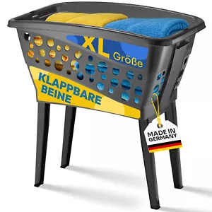 XL Wäschekorb Wäschewanne mit Beinen Black Wäschesammler Wäschebox klappbar - Bild 1 von 5