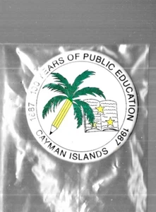 Pin botón centenario de educación pública 1987 Islas Caimán - Imagen 1 de 2
