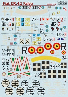 Decal for Fiat CR 42 Falco (Aircraft wet decal) scale 1/72 Print Scale 72-121 - Image 1 of 4