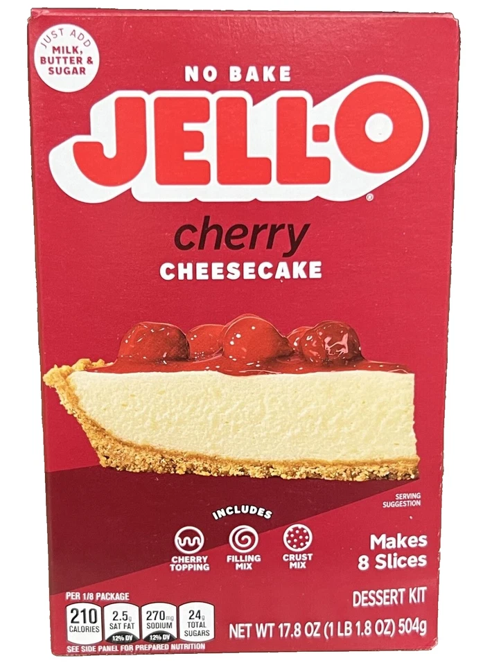 Postre de pastel de queso de cereza Jello No Bake 17,8 oz Foto 1 de 1