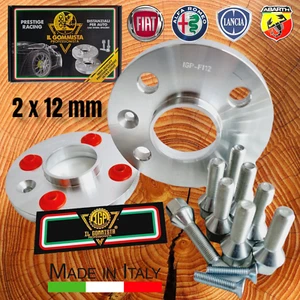 IGP 2 DISTANZIALI 12 mm 4 x 98 mozzo 58.1 + 8 BULLONI x FIAT tutte le 500 - 595 - Foto 1 di 5