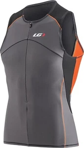 NEU Louis Garneau Herren Comp ärmelloses Tri Top, grau \ orange, Small - Bild 1 von 1