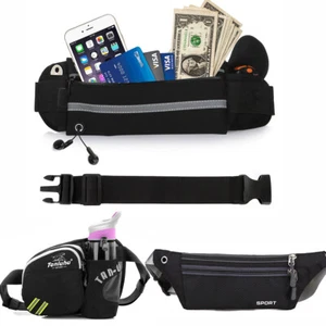 Waterproof Sport Runner Waist Bum Bag Running Jogging Belt Pouch Zip Fanny Pack - Picture 1 of 56