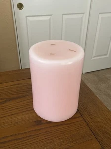 Partylite 3 Wick Rare Retired Candle 8” x 6” Pink - Picture 1 of 5