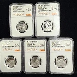 5 - 2016 S SILVER PROOF QUARTERS ANA 125th ANNIVERSARY NGC PF 70 ULTRA CAMEO - Picture 1 of 7