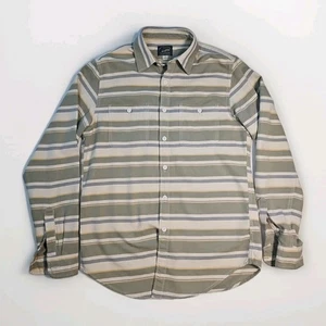 Vintage J Crew Flanellhemd Herren klein Langarm Knopfleiste gestreift Baumwolle Y2K - Bild 1 von 5