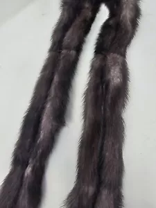 Vintage Shaded Grey Genuine Mink Tail Scarf/Belt Great Condition - Picture 1 of 3
