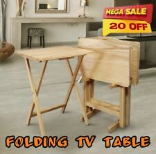 Table Tv Folding Side Laptop Coffee Desk Tea Dinner Tray Wooden Snack Portable
