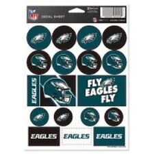 Philadelphia Eagles 5 x 7 Sticker Sheet Free Shipping