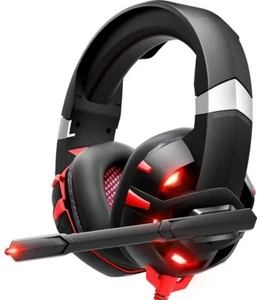 Run Mus K2 Pro High Performance Professional Gaming Headset/Red/Noise Canceling - Picture 1 of 7