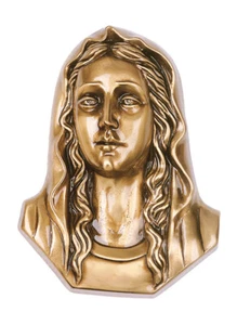 Bronze Flachrelief Schild für Grabstein - Madonna - Bild 1 von 1