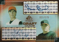 2004 SP Prospects Draft Duos Dual Autographs #BS Bailey Szymanski Auto /175