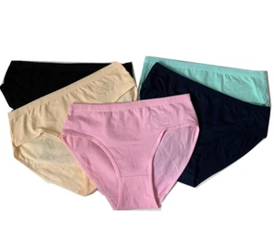 Nice 5 Women Bikini Panties Brief Floral Cotton Underwear Size S M L XL 6680 - Picture 1 of 6
