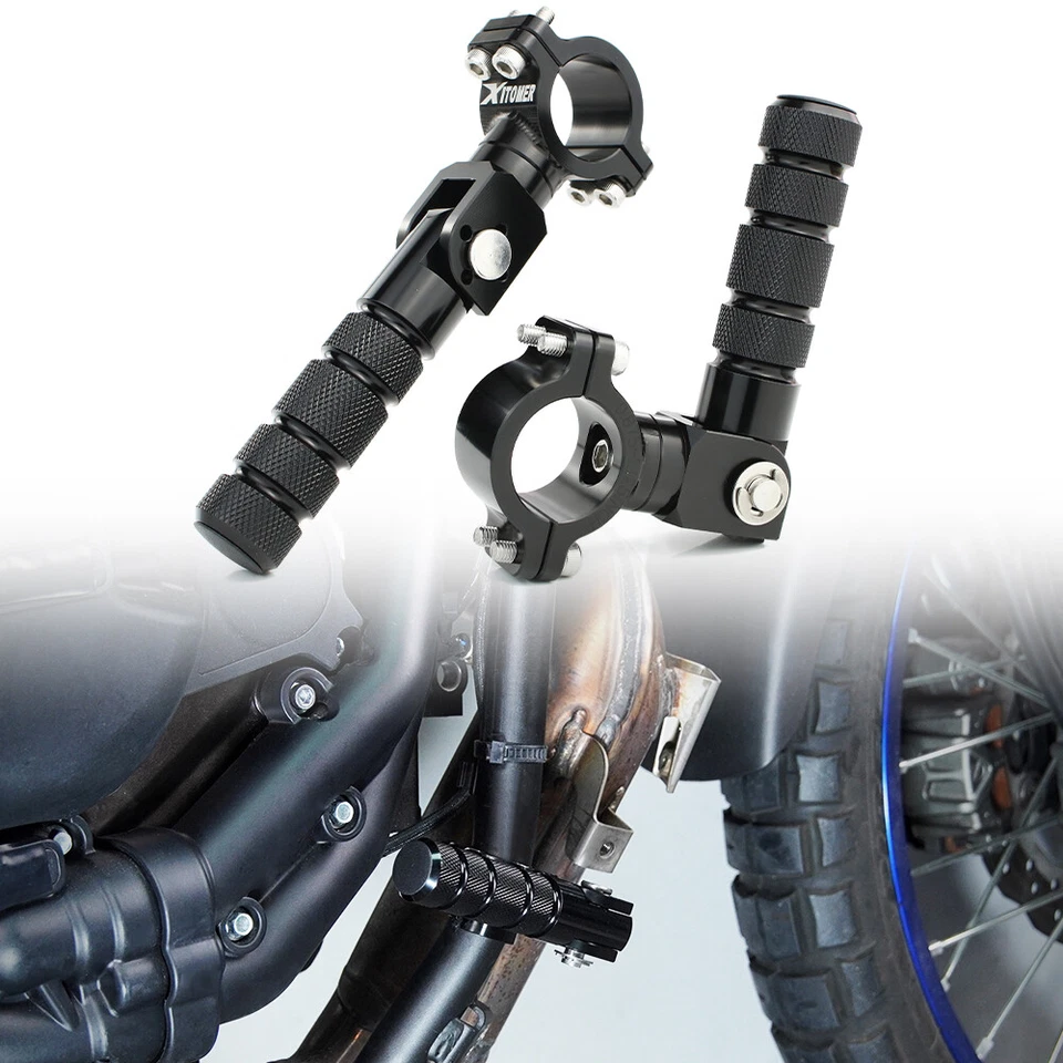 Kit de estriberas ajustables de barra de cuadro de 22-28,8 mm apto para HONDA CBF 1000F 2009-2016 Foto 1 de 4