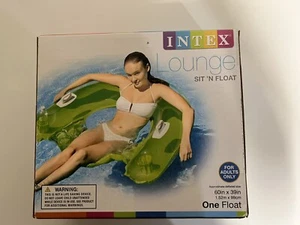 TOTALMENTE NUEVO Intex Sit 'N Float 60x39in. Salón inflable (verde) - Imagen 1 de 2
