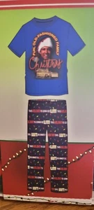 Men's National Lampoon's Christmas Vacation 2 Piece Sleepwear Pant & Tee Set M - Picture 1 of 4