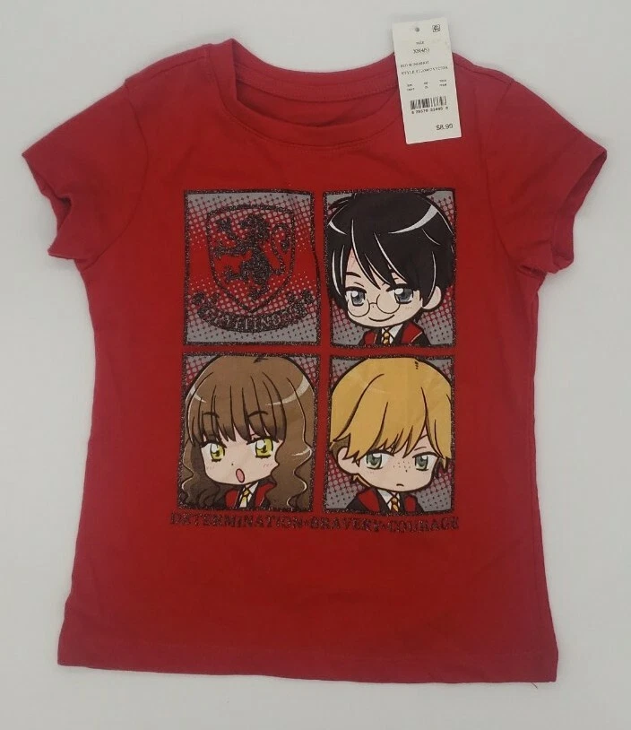 Harry Potter Kids Girls Red Short Sleeve Round Neck Graphic T Shirt Size 10/12