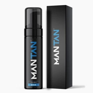 Fake Tan For Men Fresh Aqua Aftershave Scent Self Tanner Bronzer by MANTAN™ - Picture 1 of 14