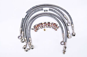 BMW 1998-2001 R 1100S ABS GALFER 5 LINE FRONT / REAR SS BRAIDED BRAKE LINE KIT