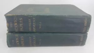 Posthumous Papers The Pickwick Papers Volume 1 & 2 1887 Charles Dickens SK0 CC - Picture 1 of 12