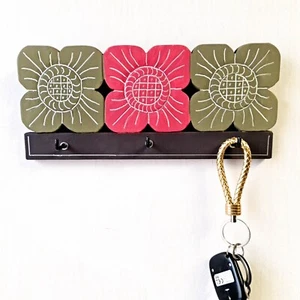 Ganci portachiavi da appendere gioielli decorativi da parete in legno dipinti a mano - Foto 1 di 10