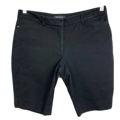 Bermuda de golfe White House Black Market feminina tamanho 8 preta elástica casual - Imagem 1 de 4