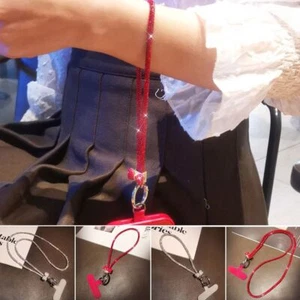 Glitter Phone Anti-lost Rope Bling Bling Wrist Strap Woman Girls - Photo 1 sur 12