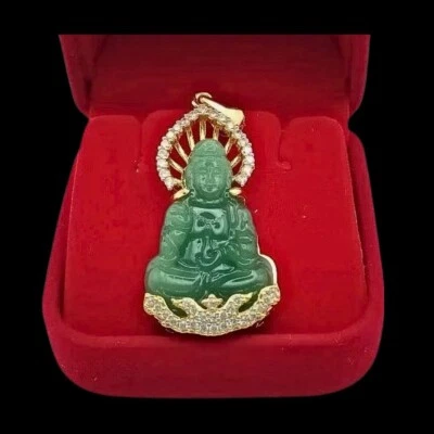 Vintage GuanYin Black Jade  Buddha - Image 1 of 3